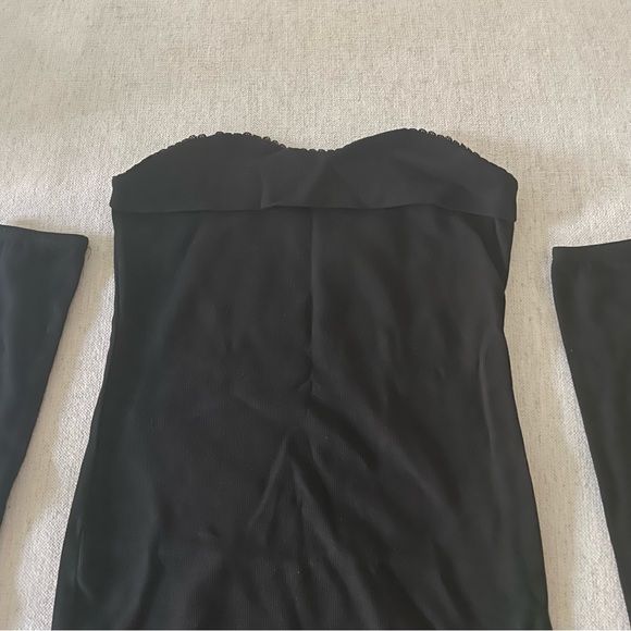 BLACK BODYCON DRESS WITH SLEEVES - Picture 8 of 10